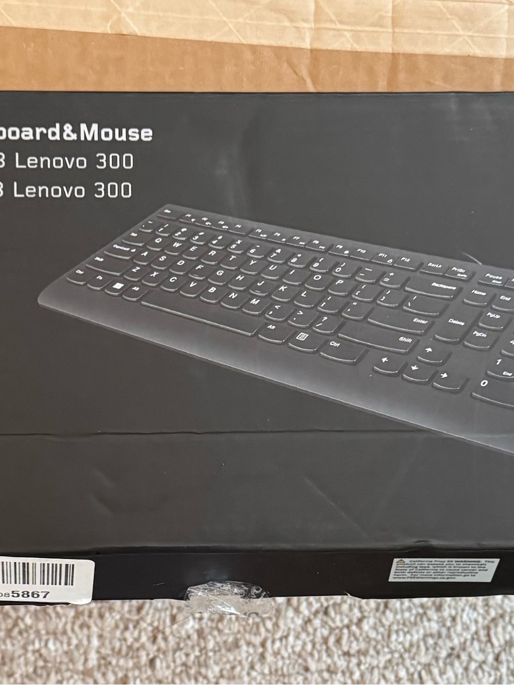 Lenovo Black Wired USB Keyboard and Mouse Set